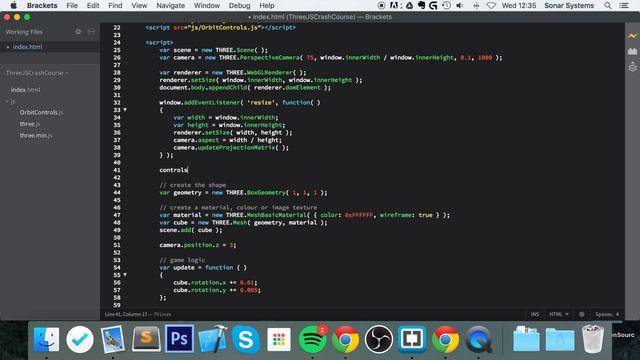 Three.js Tutorial 4 - Controls смотреть онлайн