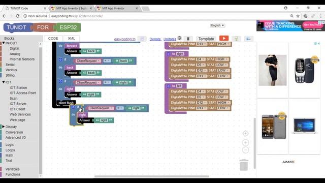 ESP32 tutorial B-08: Robot controlled with an Android App over WIFI смотреть онлайн