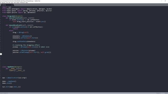 PyQt5 Tutorial | Create label to label drag and drop effect смотреть онлайн
