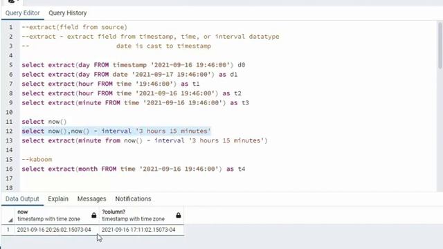 How to use the PostgreSQL Date Function: Extract. Examples using Date, Time, Timestamp, Interval. смотреть онлайн