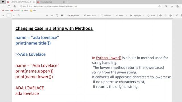 2. Change Case in String Python. | смотреть онлайн