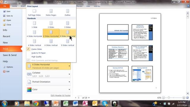 How to Print Multiple Power Point Slides on One Page PowerPoint 2007 2010 2013 2016 tutorial смотреть онлайн