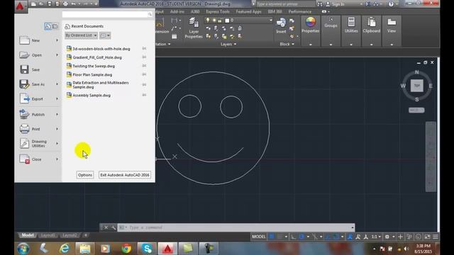 AutoCAD I 01 Introduction to AutoCAD 17 Application Menu смотреть онлайн