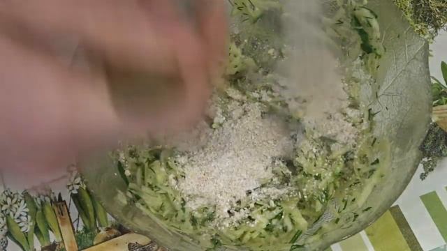 Постные оладьи из кабачка без муки с овсяными хлопьями/Lentil fritters from zucchini and oat flakes смотреть онлайн