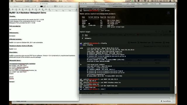 MyBB 1.6.4 Backdoor Metasploit Demo