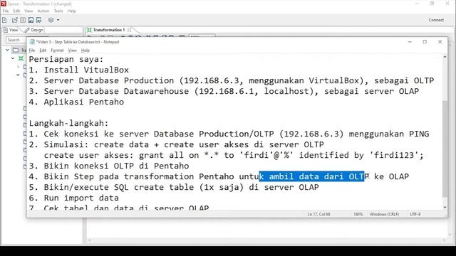 Pentaho - Part 3  Copy data dari table database ke database lain menggunakan Pentaho