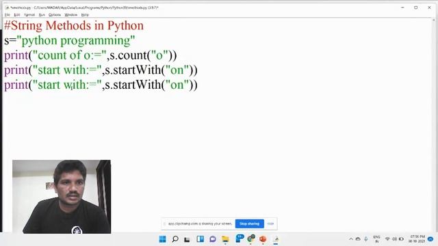 STRING METHODS IN PYTHON | PYTHON TUTORIALS FOR BEGINNERS смотреть онлайн