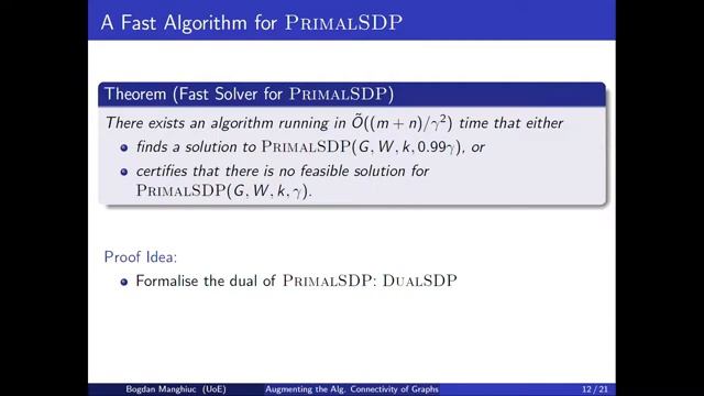 ESA.6.1 Augmenting the Algebraic Connectivity of Graphs смотреть онлайн