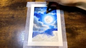 Как нарисовать ночную луну карандашами | Раскраска цветными карандашами 3D