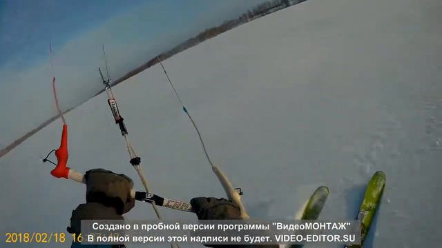 Сноу кайт на лыжах Омск смотреть онлайн