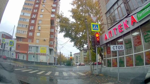 Движение на автомобиле по Тюмени до магазина на Фабричной и на Киевскую смотреть онлайн