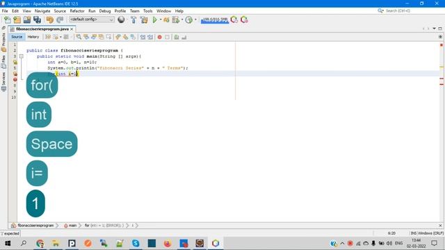 how to print fibonacci series program in java ??? смотреть онлайн