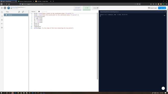 Slope of Line | Python Program | Calculate slope of a line when two points are given смотреть онлайн