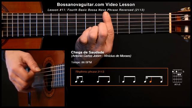 Chega de Saudade - Bossa Nova Guitar Lesson #11: Partido Alto Phrase смотреть онлайн