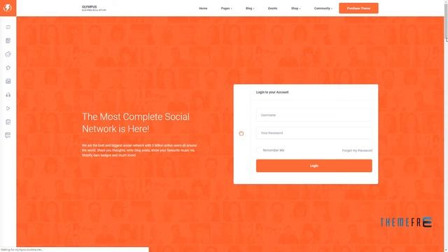 Olympus - Responsive Community and Social Network WordPress Theme смотреть онлайн
