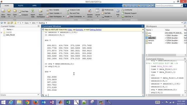 Import Data and Analyze with MATLAB смотреть онлайн