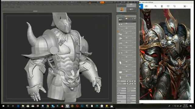 Heavy Armor Making in Zbrush смотреть онлайн