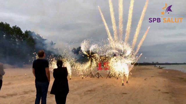 Пиротехническое шоу на годовщину свадьбы | SPB SALUT смотреть онлайн