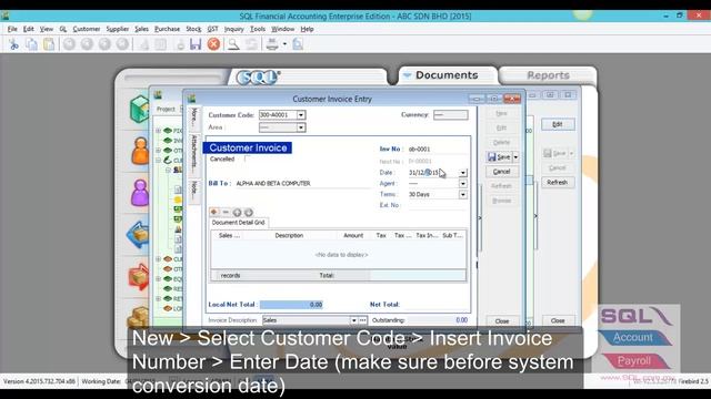 SQL ACCOUNT SOFTWARE | Opening Balance (General ledger) | IPOHONLINE смотреть онлайн