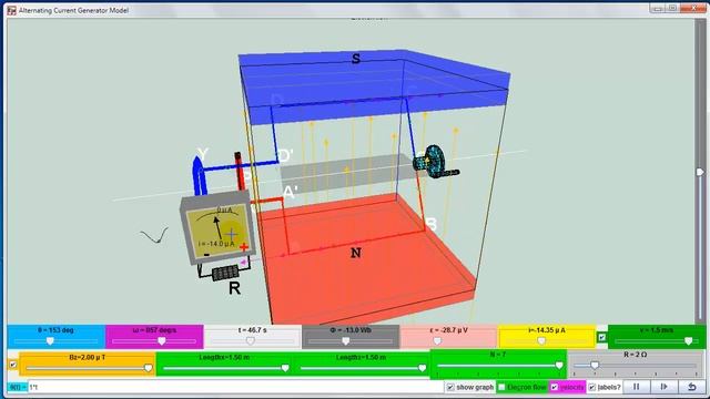 Ejs Open Source AC Generator Model Java Applet смотреть онлайн