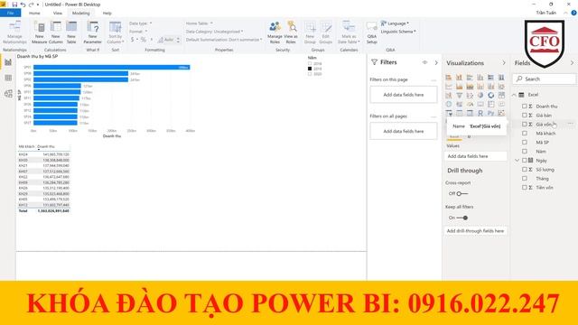 Sử dụng Power BI lập báo cáo quản trị "Top 10" hơn 8tr dòng смотреть онлайн