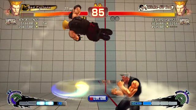 USF4: A K A III N U (Guile) Vs EF jetyohann27 (Guile) XBOX 360 HD смотреть онлайн