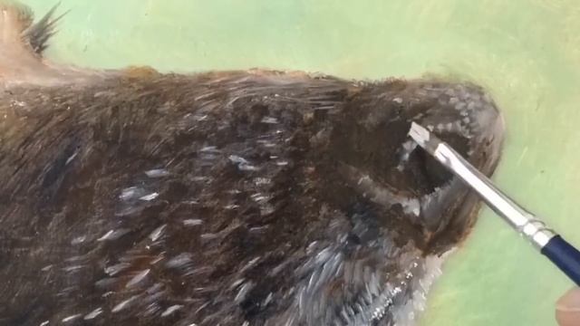 【油絵】リアルな犬（ジャーマン・シェパード）を描く Draw a realistic dog by oil painting（German shepherd） смотреть онлайн