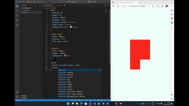 FIGMA LOGO Using pure HTML & CSS смотреть онлайн