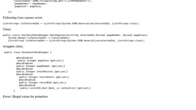 Salesforce: Illegal value for primitive issue in JSON смотреть онлайн