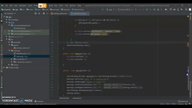 Layouts y DatePicker смотреть онлайн