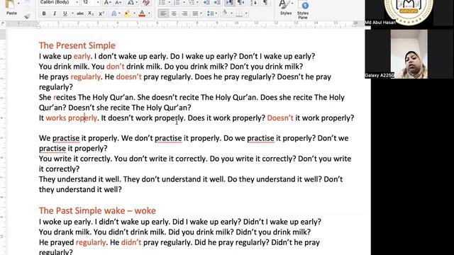 Affirmative And Negative Statements And Questions in The Present And Past Simple смотреть онлайн