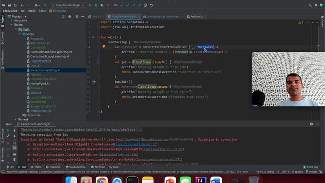 51 - Exception Handling in Coroutines-- Kotlin Coroutines? смотреть онлайн