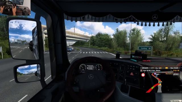Mercedes-Benz Actros MP3 Mod - Euro Truck Simulator 2 | Logitech G920 gameplay смотреть онлайн