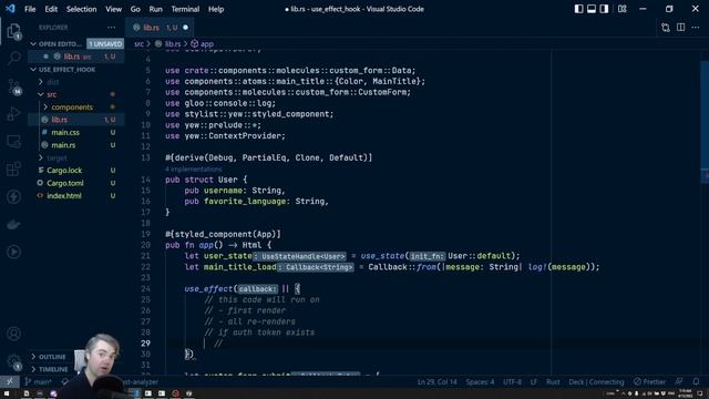 Use Effect Hook - Introduction to Yew.rs смотреть онлайн