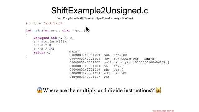 Bit Shifting: ShiftExample2Unsigned.c Intro - Architecture 1001: x86-64 Assembly смотреть онлайн