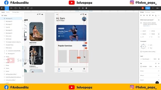 How To Design Websites & Mobile Apps Using Figma | Fitness App UI Design Figma Tutorial | Selva Pop смотреть онлайн