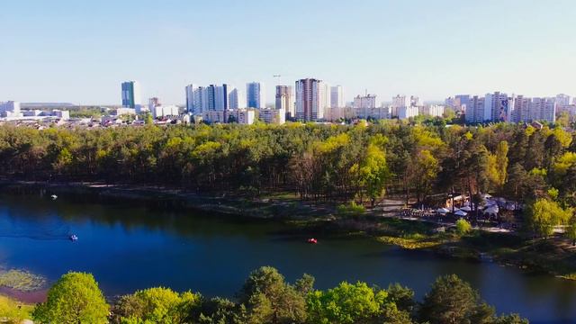 Полёт над озёрами #dji #flight #park #aerial #kinemaster #kiev #ukraine смотреть онлайн