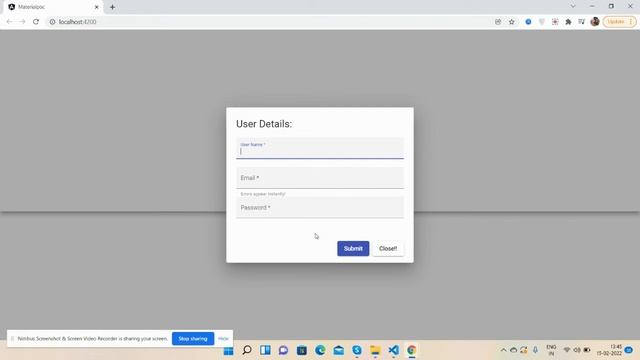 Angular Material Popup Dialog Form with Validation Working Demo смотреть онлайн