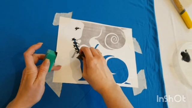 Набойка штампами через трафарет. смотреть онлайн