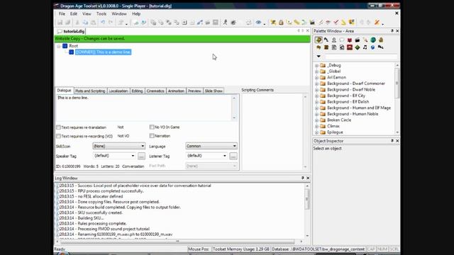 Dragon Age Origins Toolset Tutorial 18: Simple placeholder voice and FaceFX смотреть онлайн