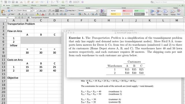 Linear Programming: Transportation with Excel Solver (Network Flows Part 1) смотреть онлайн