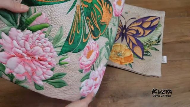 Quilted Pillow Covers with Butterfly Стеганые наволочки для интерьерных подушек смотреть онлайн