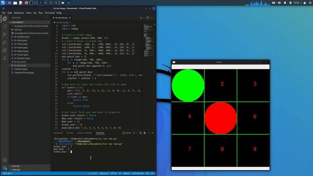 Tic Tac Toe game developed by python opencv . смотреть онлайн