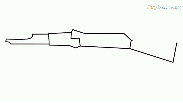 How To Draw A AK 47 Step By Step For Beginners