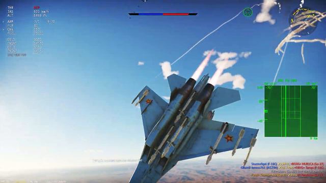 R-73 is Crazy 😳 | Su-27 vs Su-27 Dogfight | War thunder смотреть онлайн