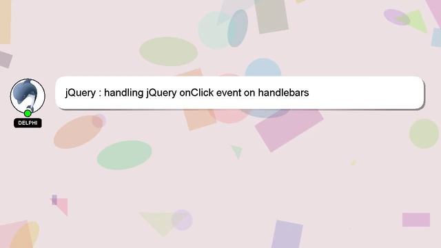 jQuery : handling jQuery onClick event on handlebars смотреть онлайн