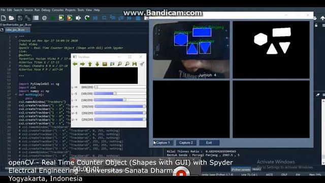 openCV - Real Time Counter Object (Shapes With GUI) with Spyder смотреть онлайн