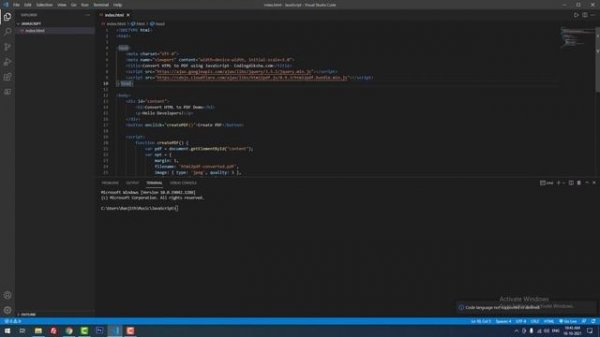 jsPDF Tutorial - Convert HTML to PDF using JavaScript HTML2PDF.js Library