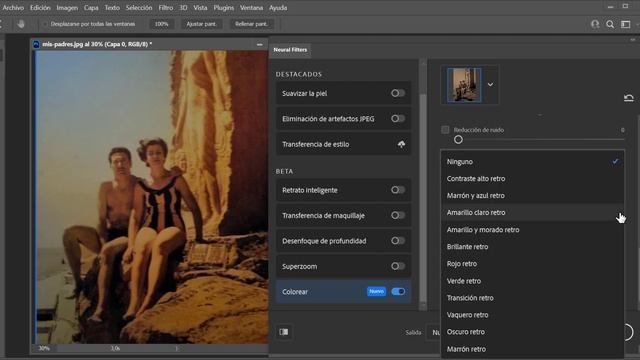 Adobe Photoshop 2021: Novedad Neural Filters 9. Colorear con distintos perfiles. смотреть онлайн