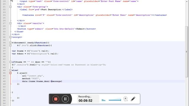 Insert Data in Database and Show Message - PHP/MYSQL - AJAX Source Code смотреть онлайн